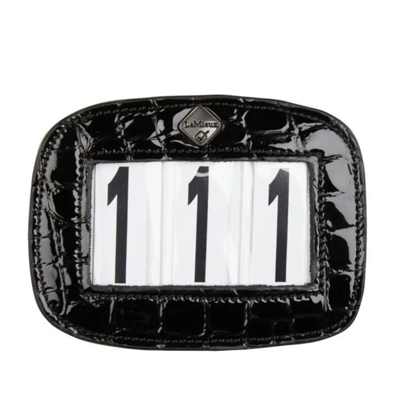 LeMieux Saddle Number Holder - Black Crocodile